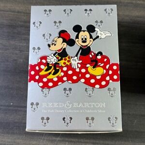 Reed & Barton Silverplate Brush Comb Set Disney Mickey Minnie Mouse Kids‎